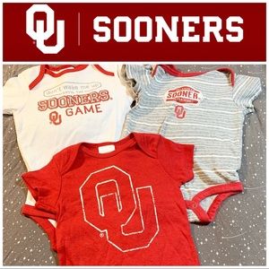 12mo. Oklahoma sooner onesies